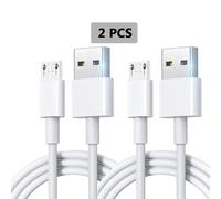 ESKAL-Câble Micro Usb 3A, Fil De Charge Rapide, Ligne De Téléphone Portable, Câble Adaptateur Usb Pour Samsung Xiaomi Android Souris Ps4 Gamepad Données,White 2Pcs,1M