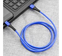 Eskal-Câble Micro Usb Charge Rapide Courant 3a Câble De Données Tissé En Nylon 1m Téléphone Portable Android Pour Samsung Galaxy A5/A7 Huawei,Blue 1m,1pcs