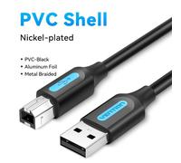 ESKAL-Câble Usb 2.0 Type B Mâle Vers A Mâle Pour Imprimante Canon, Epson, Hp, Zjiang, Étiquette, 2.0,Upgraded Black Blue,0.5M