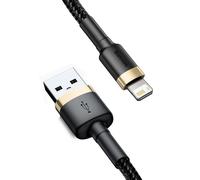 Eskal-Câble Usb Baseus Pour Iphone14 13 12 11 Pro Max Xs X 8 Plus Câble 2.4a Câble De Charge Rapide Pour Câble De Chargeur Iphone Ligne De Données Usb,Gold,1m