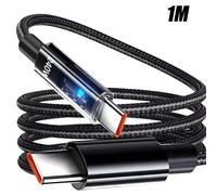 Eskal-Câble Usb C De Charge Rapide 240w 10a, En Nylon Tressé, Transparent, Type C, Haute Vitesse, Pour Ligne De Données Samsung Huawei Mi,1m-C To C,