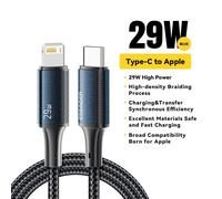 ESKAL-Câble Usb C Essager Pour Iphone 14 13 12 11 Pro Max Xs 8 Plus Ipad Macbook Fil 29W Pd Charge Rapide Type C Vers Cordon De Données D'Éclairage,Blue 27W,0.25M