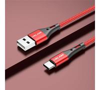 Eskal-Câble Usb Type-C 5a Pour Recharge Rapide Et Transfert De Données, Cordon De Chargeur Usb-C Pour Téléphone Samsung S10/S20 Et Xiaomi Mi 11,Red,0.5m