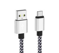 ESKAL-Câble Usb Type C, Charge Rapide, Fil De Chargeur De Batterie Tissé En Nylon, Câble De Date 1M 2M 3M, Chargeur De Téléphone Portable Pour Samsung Huawei,White,1M