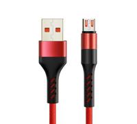 ESKAL-Cabletime Câble Micro B Vers Usb 2.0 A 480 Mbps 2,4 A Câble De Charge Rapide Pour Synchronisation De Données Nylon Pour Smartphone Portable,Red,