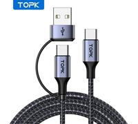 ESKAL-Topk 60W Pd Chargeur Rapide Câble Usb C À Usb Type C Câble Pour Macbook Pro Usb C Pd Câble Charge Rapide Pour Samsung Xiaomii,Grey 2M,