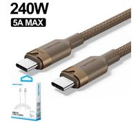 ESKAL-Vention Nouveau Pd 3.1 240W Usb Type C À Type C 5A 48V Câble De Chargeur Rapide Pour Iphone 16 15 Macbook Fil De Charge Rapide Pour Samsung,240W Golden,1M