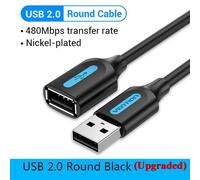 ESKAL-Vention Usb 3.0 Câble D'Extension Mâle À Femelle Câble D'Extension Vitesse Rapide Usb 3.0 Câble Étendu Pour Ordinateur Portable Usb 2.0 Extension,Usb 2.0 Black Cbi,0.5 M