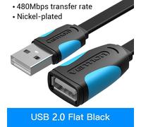 ESKAL-Vention Usb 3.0 Câble D'Extension Mâle À Femelle Câble D'Extension Vitesse Rapide Usb 3.0 Câble Étendu Pour Ordinateur Portable Usb 2.0 Extension,Usb 2.0 Black A10,0.5 M