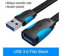 ESKAL-Vention Usb 3.0 Câble D'Extension Mâle À Femelle Câble D'Extension Vitesse Rapide Usb 3.0 Câble Étendu Pour Ordinateur Portable Usb 2.0 Extension,Usb 3.0 Black A13,0.5 M