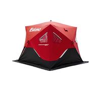Eskimo FatFish FF949 Abri à glace portable pop-up style hub, fond large, 60 m², zone de pêche, 3 à 4 personnes non isolée, rouge, 251,5 x 251,5 cm