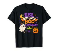 ESL : Parle couramment Les Langues des Livres, Professeur d'anglais Langue Seconde drôle, Halloween T-Shirt