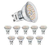 Eslas LED Gu10 Blanc Chaud CRI>90, 5W 550Lm 3000K, Angle de Faisceau de 120 Degrés, Ampoule LED GU10 Réflecteur, Non-variable, 10 Pièces