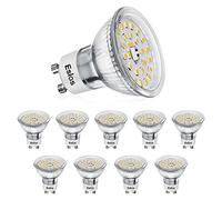 Eslas LED Gu10 Blanc Froid CRI>90, 5W 550Lm 6000K, équivalente à 50 W, Angle de Faisceau de 120 Degrés, Ampoule LED GU10 Réflecteur, Non-variable, 10 Pièces