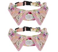 Eslifey 2 colliers de chien avec nœud papillon, collier de smoking formel réglable pour chien avec collier de chemise amovible, colliers de chat pour petits animaux de compagnie, belles licornes,