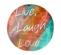Eslifey Grand tapis moderne à poils longs moelleux pour décoration de salon, chambre à coucher, motif « Live Laugh Love » - 120 cm (1,2 m)