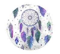 Eslifey Grand tapis moderne à poils longs pour décoration de salon, chambre à coucher, attrape-rêves, style ethnique bohème et bohème, 120 cm, cercle (1,2 m)