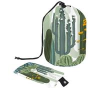 Eslifey Grande trousse de maquillage avec cordon de serrage, motif flamant rose et oiseau, multicolore 2, 9.9x6.9in/25.2x17.6cm