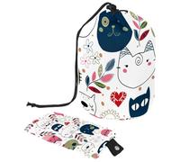 Eslifey Grande trousse de maquillage avec cordon de serrage, motif soleil et lune, Tai Chi, sac de voyage portable pour maquillage, Multicolore 7., 9.9x6.9in/25.2x17.6cm
