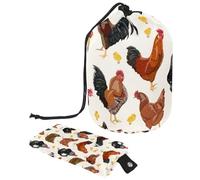 Eslifey Grande trousse de maquillage portable avec cordon de serrage, motif galaxie et univers noir, Multicolore 10., 9.9x6.9in/25.2x17.6cm