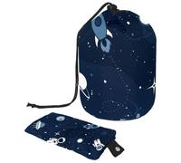 Eslifey Grande trousse de maquillage portable avec cordon de serrage - Motif princesse panda - Rose endormi, Multicolore 7., 9.9x6.9in/25.2x17.6cm