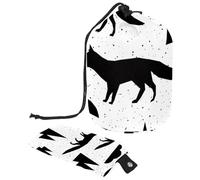 Eslifey Grande trousse de maquillage portable avec cordon de serrage - Motif princesse panda - Rose endormi, Multicolore 6., 9.9x6.9in/25.2x17.6cm