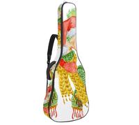 Eslifey Housse de transport pour guitare acoustique avec bandoulière réglable Motif bouche rouge 101,6 cm 104 106,7 cm, Multicolore 5., 42.9x16.9x4.7 in, Organiseur de sac