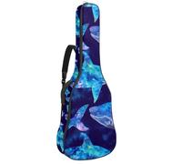 Eslifey Housse de transport pour guitare acoustique, motif baleine et teinture par nouage, réglable, 101,6 cm, 101,6 cm, 106,7 cm, multicolore, 42.9x16.9x4.7 in, Organiseur de sac