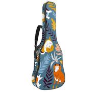 Eslifey Housse pour guitare acoustique avec bandoulière réglable Motif ananas rouge crème 101,6 cm 101,6 cm, Multicolore 4., 42.9x16.9x4.7 in, Organiseur de sac