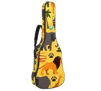 Eslifey Housse pour guitare acoustique avec bandoulière réglable Motif animaux de la forêt africaine Éléphant Girafe 101,6 cm 104 106,7 cm, multicolore 1, 42.9x16.9x4.7 in, Organiseur de sac