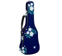 Eslifey Housse pour guitare acoustique avec bandoulière réglable Motif feuilles Bleu marine tropical 101,6 cm 101,6 cm, Multicolore 10., 42.9x16.9x4.7 in, Organiseur de sac
