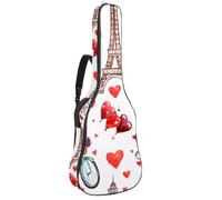 Eslifey Housse pour guitare acoustique avec bandoulière réglable Motif feuilles Bleu marine tropical 101,6 cm 101,6 cm, Multicolore 4., 42.9x16.9x4.7 in, Organiseur de sac