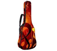 Eslifey Housse pour guitare acoustique avec bandoulière réglable Motif feuilles Bleu marine tropical 101,6 cm 101,6 cm, Multicolore 9., 42.9x16.9x4.7 in, Organiseur de sac