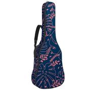Eslifey Housse pour guitare acoustique avec bandoulière réglable Motif feuilles Bleu marine tropical 101,6 cm 101,6 cm, multicolore 1, 42.9x16.9x4.7 in, Organiseur de sac
