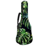 Eslifey Housse pour guitare acoustique avec bandoulière réglable Motif feuilles de Monstera tropicales Vert 101,6 cm 104 cm 106,7 cm, multicolore, 42.9x16.9x4.7 in, Organiseur de sac