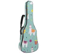 Eslifey Housse pour guitare acoustique avec bandoulière réglable Motif feuilles noires tropicales 101,6 cm 101,6 cm, Multicolore 6., 42.9x16.9x4.7 in, Organiseur de sac