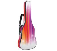 Eslifey Housse pour guitare acoustique avec bandoulière réglable Motif feuilles tropicales Bleu/rose 101,6 cm, Multicolore 5., 42.9x16.9x4.7 in, Organiseur de sac