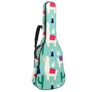 Eslifey Housse pour guitare acoustique avec bandoulière réglable Motif feuilles vertes tropicales 101,6 cm 101,6 cm, Multicolore 10., 42.9x16.9x4.7 in, Organiseur de sac