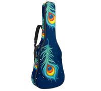 Eslifey Housse pour guitare acoustique avec bandoulière réglable Motif feuilles vertes tropicales 101,6 cm 101,6 cm, multicolore 2, 42.9x16.9x4.7 in, Organiseur de sac