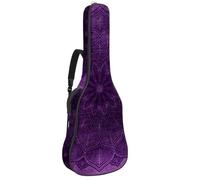 Eslifey Housse pour guitare acoustique avec bandoulière réglable Motif fleurs mandala Violet 101,6 cm 101,6 cm, multicolore 1, 42.9x16.9x4.7 in, Organiseur de sac