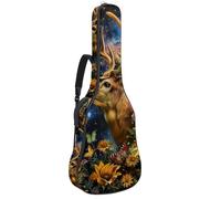 Eslifey Housse pour guitare acoustique avec bandoulière réglable Motif galaxie tournesol papillon cerf 101,6 cm 101,6 cm, multicolore, 42.9x16.9x4.7 in, Organiseur de sac