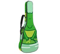 Eslifey Housse pour guitare acoustique avec bandoulière réglable Motif grenouille sur la feuille de lotus 101,6 cm 101,6 cm, multicolore 1, 42.9x16.9x4.7 in, Organiseur de sac