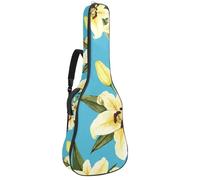 Eslifey Housse pour guitare acoustique avec bandoulière réglable Motif grenouille sur la feuille de lotus 101,6 cm 101,6 cm, Multicolore 8., 42.9x16.9x4.7 in, Organiseur de sac