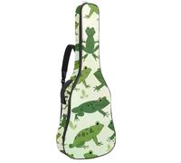 Eslifey Housse pour guitare acoustique avec bandoulière réglable Motif grenouille Vert 101,6 cm 101,6 cm, multicolore, 42.9x16.9x4.7 in, Organiseur de sac