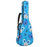 Eslifey Housse pour guitare acoustique avec bandoulière réglable Motif grenouille verte 101,6 cm 101,6 cm, Multicolore 6., 42.9x16.9x4.7 in, Organiseur de sac