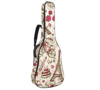 Eslifey Housse pour guitare acoustique avec bandoulière réglable Motif papillon sur fleur 101,6 cm 101,6 cm, Multicolore 7., 42.9x16.9x4.7 in, Organiseur de sac