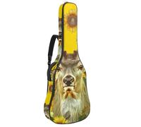 Eslifey Housse pour guitare acoustique avec bandoulière réglable Motif tournesols Cerf Papillons 101,6 cm 101,6 cm, multicolore, 42.9x16.9x4.7 in, Organiseur de sac