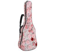 Eslifey Housse pour guitare acoustique avec motif dauphins et oiseaux - Motif cœur rose - Bandoulière réglable - 101,6 cm - 101,4 cm - 106,7 cm, Multicolore 4., 42.9x16.9x4.7 in, Organiseur de sac