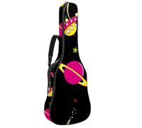 Eslifey Housse pour guitare acoustique avec motif dauphins et oiseaux - Motif cœur rose - Bandoulière réglable - 101,6 cm - 101,4 cm - 106,7 cm, Multicolore 3., 42.9x16.9x4.7 in, Organiseur de sac