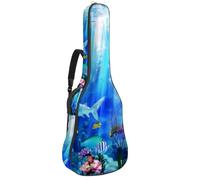 Eslifey Housse pour guitare acoustique Bleu océan Seaworld Marine Life Bandoulière réglable 101,6 cm 101,6 cm, multicolore, 42.9x16.9x4.7 in, Organiseur de sac